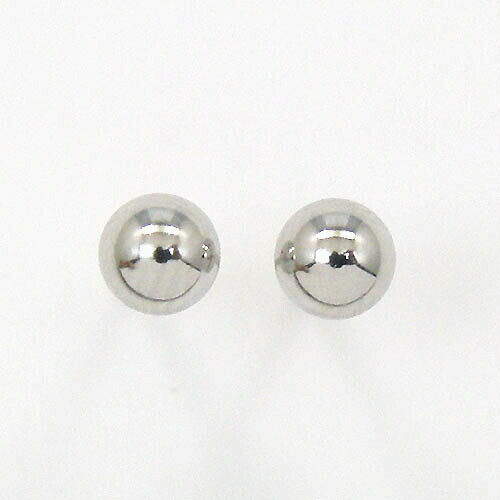 Rakuten - 最短翌日 クーポンで大割引 プラチナ　(PT900) 丸玉 4mm　ピアス（通常芯・シリコンキャッチ付）【即納(4日前後発送)】