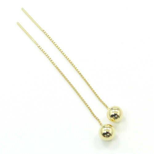 玫瑰金 - 最短翌日 クーポンで大割引 18金ゴールド　丸玉　4mm　アメリカンタイプ　全長7cm　送料無料