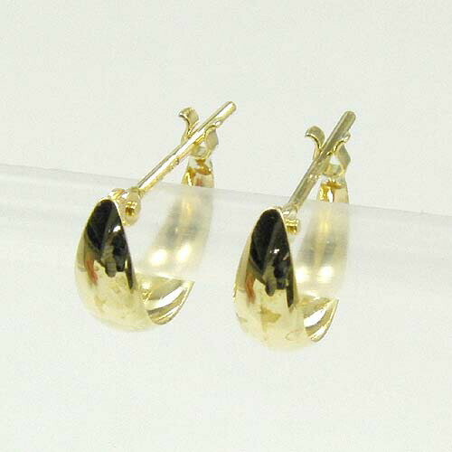 樂天商城 - 最短翌日 クーポンで大割引 18金ゴールド 月甲ピアス(幅3mm・外径10mm)送料無料