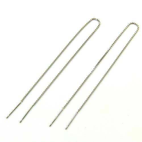鉑金 - 最短翌日 クーポンで大割引 プラチナ850　アメリカン ピアス(幅0.7mm・長さ13cm)