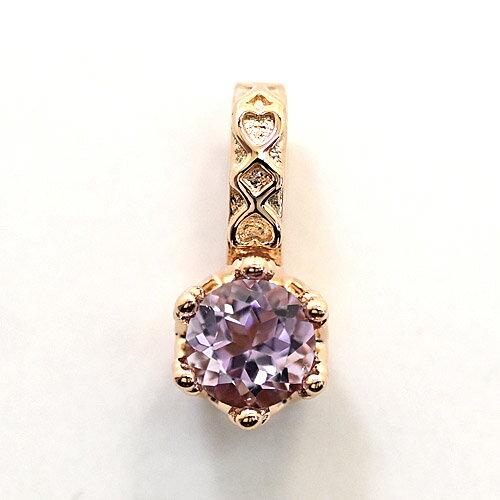 ＋P20倍以上も　18金 アメジスト(ラベンダーカラー) ペンダントヘッド 18金ホワイトゴールドと18金ピン..