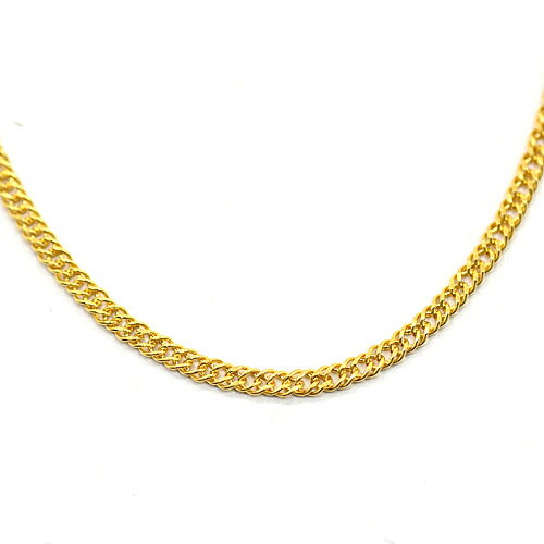 ネックレス チェーン 18金ゴールド 中空ダブル喜平 K18 18金 レディース メンズ 約2.2mm幅 長さ50cm 中空 喜平　チェーン