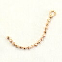 18金ピンクゴールド カットボールチェーン 幅1mm ピアスチャーム(半ペア 1個)
