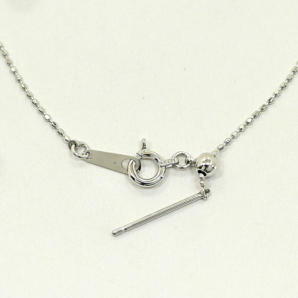 カットボール チェーン 長さ45センチ プラチナ スライドピンネックレスPt850（幅0.8mm・長さ45cm/長さ調整・抜き差し可能) 送料無料