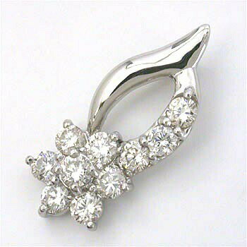 Pendant Tops - ダイヤモンドペンダント　PT900天然ダイヤ0．7ct フラワーペンダントヘッドtypeAA