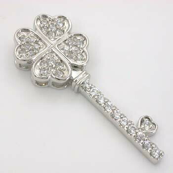 Diamond - K18WG天然ダイヤペンダントヘッドtypeAA