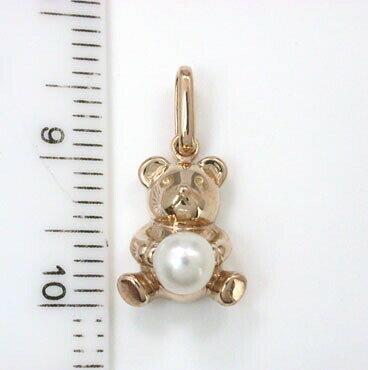 アーアゼロワン JEWELRYのK18PG 淡水パールBear( クマ)ペンダントヘッド｜アングル3