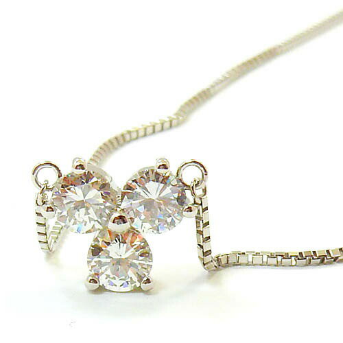 Rakuten - プラチナ900　ダイヤモンド　1.2ct　スリーストーン　ネックレス　typeAA