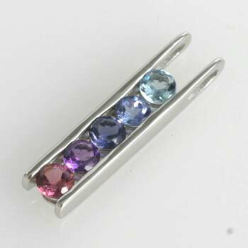 Pt900 カラーストーンペンダントヘッド