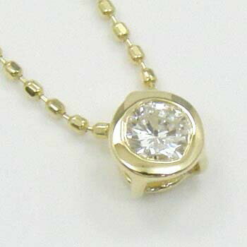 ダイヤモンドネックレス　18金（K18）ダイヤモンド0.17カラットペンダントネックレスTypeAA