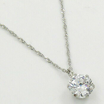 楽天アーアゼロワン　JEWELRYレディース　プレゼント　プラチナ900一粒デザインペンダント0.8カラットキュービックネックレスチェーンプラチナ850スクリュー40cm