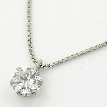 Rakuten - Pt900　天然ダイヤ　( VVS2・G) 0.18ct ネックレス（チェーン幅0.5mm　40cm）