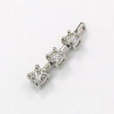 PT900　天然ダイヤtypeAA 0.35ct スリーストーン ペンダントヘッド