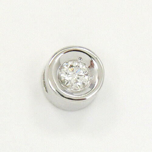 樂天商城 - K10WG 天然ダイヤ0.18ct(Gカラー VVS2 VG) ペンダント ヘッド