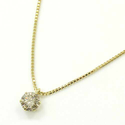 Rakuten - K18 天然ライトブラウンダイヤ 0.3ct (SI2)ネックレス