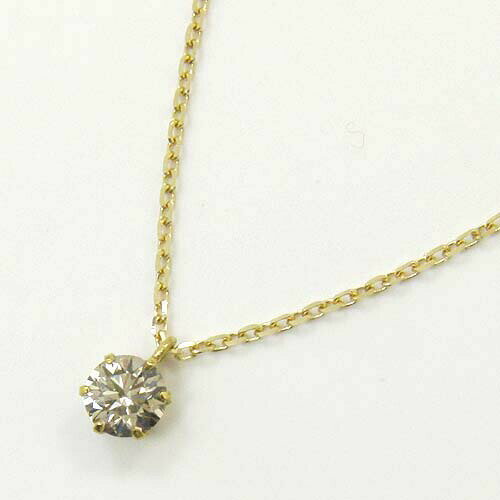 Rakuten - K24(枠のみ)　天然ライトブラウンダイヤ0.4ct ネックレス