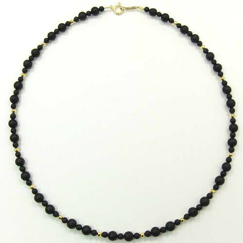 K18 天然鉱石ブラックシリカ　ネックレス（タイプA）【送料無料】