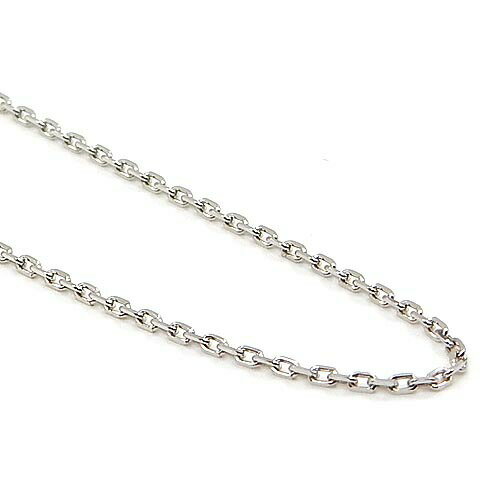 红豆链 - ネックレス　プラチナ850　小豆チェーン ネックレス(0.34線径　幅1.1mm・長さ45cm/長さ調整可能・ライスパーツ)送料無料