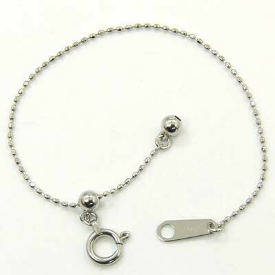 プラチナ(Pt850) カットボールアジャスターチェーン(幅0.8mm 長さ11.5cm)