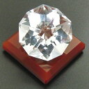 作品 すかし五芒星(ごぼうせい)水晶38ct (メノウの置き台 付き)送料無料