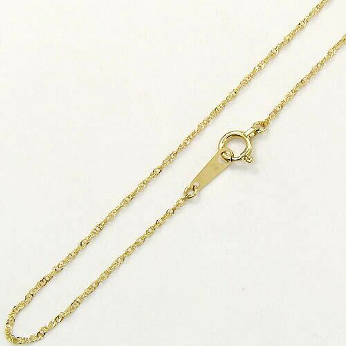 最短翌日 クーポンで大割引 18金ゴールド（K18） Wスクリュー チェーン ネックレス（幅約0.7mm・全長40cm/AJ3cm下）