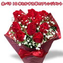 赤バラ10本 薔薇 プレゼント アレンジメント 赤い 薔薇 アレンジメント 豪華 花束 かすみ草 誕生日 プレゼント 生花 女性 送別 退職 卒業祝い 出産祝い 開店祝い プロポーズ 12本 60歳 発表会 記念日 お祝い 結婚祝い 花 ギフト 40代 入学祝い 男性 ウエディング