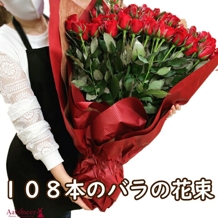 バラ 花束 バラ 108本 プレゼント プレゼント 彼女　ギフト 薔薇 ばら 赤 誕生日 プロポーズ 結婚記念日 ローズ 女性 母 嫁 妻 告白 結婚記念 いい夫婦の日