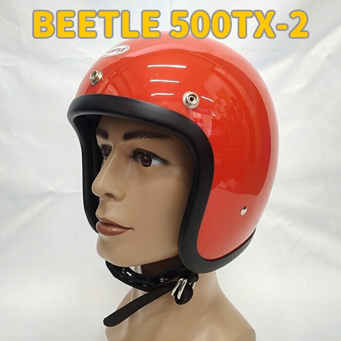 オーシャンビートル BEETLE 500TX-2 オレンジ ダブルストラップ 50年代風 OCEAN BEETLE チョッパー 鉄スクーター