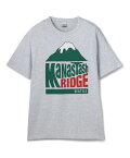 ☆タイムセール｜【MANASTASH】MANASTASH/マナスタッシュRIDGE TEE/グラフィックTシャツメンズ レディース 半袖 キャンプ フェス アウトドアブランド グレー プリント パロディ ストリートファッション グレー 灰色 ブラック 黒 ホワイト 白