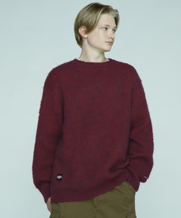 MANASTASH/マナスタッシュABERDEEN SWEATER/アバディーンセーター トップス 長袖 ニット モヘア シンプル 無地 新作 23fw aw 秋冬 M~2XL ブラック イエロー ブルー グレー バーガンディ パープル モカ