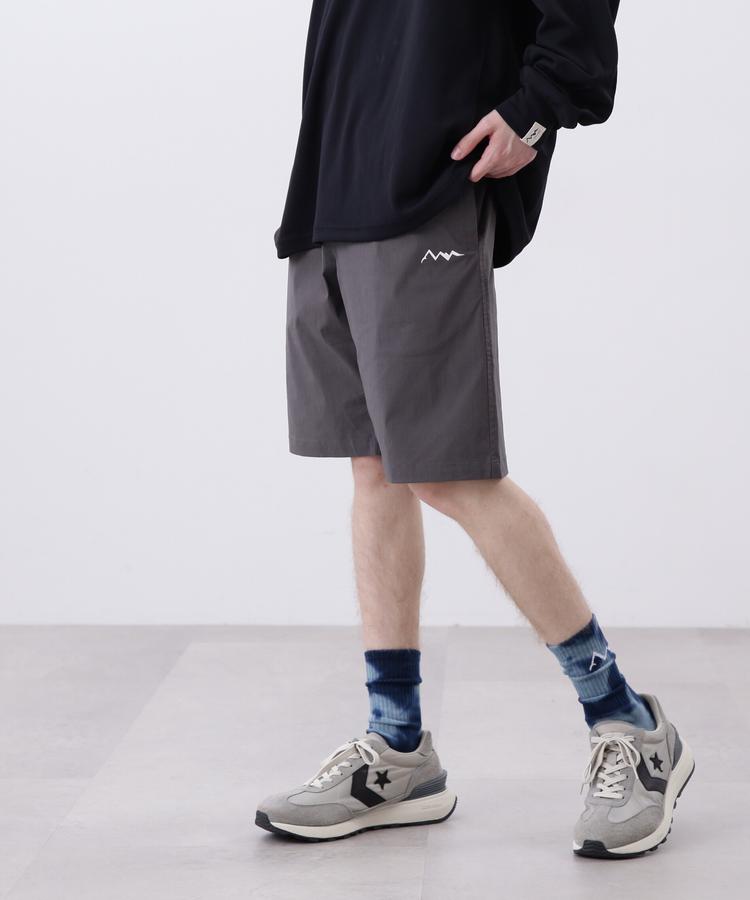 Cotton Pants - セール｜【MANASTASH】MANASTASH/マナスタッシュ/MOUNTAIN LOGO SHORTS/マウンテンロゴショーツボトムス ショートパンツ ハーフパンツ ブラック グレー ネイビー S~XL 大きいサイズ 春夏 夏コーデ シンプル 無地 ロゴ ワンポイント 新作 24SS