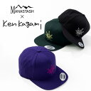 ヘンプ 帽子（メンズ） ☆タイムセール｜【送料無料】【MANASTASH】Ken Kagami×MANASTASH/コラボキャップKEN'S CAP HEMP KUN ケンズ キャップ ヘンプくん 小物 帽子 ヘッドウェア スナップバック 刺繍 カワイイ フリーサイズ ブラック グリーン 紫 新作 23ss 春夏 夏コーデ