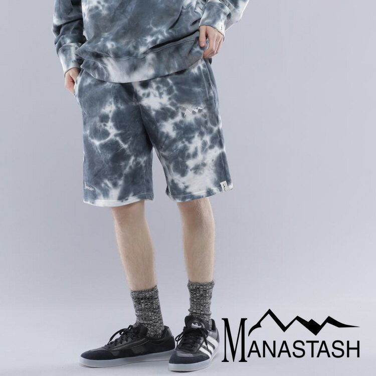 楽天MANASTASH【MANASTASH】MANASTASH/マナスタッシュ/TIE DYE SWEAT SHORTS/タイダイショーツパンツ ボトムス ハーフパンツ 半ズボン 総柄 染め ブラック ブルー レッド S～XL カワイイ ヒッピー 新作 24ss 春夏 夏コーデ セットアップ可