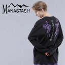 MANASTASH/マナスタッシュ/DRAGON L/S TEE /ロングスリーブTシャツ新作 24ss 春夏 トップス ロンT ブラック ホワイト ネイビー 袖プリント バックプリント S~2XL 大きいサイズ シンプル