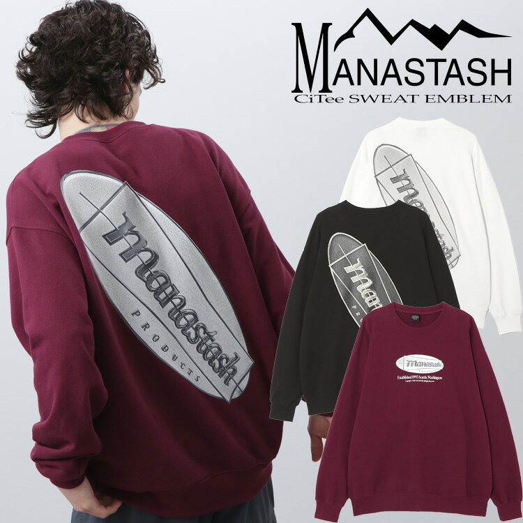 运动裤 - SALE【30％OFF】|【MANASTASH】MANASTASH/マナスタッシュ/CiTee SWEAT EMBLEM/シティースウェット エンブレムトップス スエット トレーナー 長袖 プリント シンプル ブラック バーガンディ ホワイト S~XL 秋冬 24A/W FW 新作
