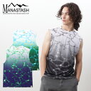 【MANASTASH】MANASTASH/マナスタッシュ/LITHIUM TIE DYE SLEEVELESS TOP/リチウム タイダイ スリーブレストップストップス ノースリーブ Tシャツ ナイロン サラサラ トレーニング スポーツ ブラック グリーン パープル S~XL 春夏 夏コーデ 新作