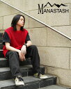 MANASTASH/マナスタッシュ/MS MESH VEST/メッシュベストトップス ニット ベスト サマーニット レイヤード 無地 ブラック レッド Sサイズ Lサイズ 2サイズ展開 新作 24ss 春夏