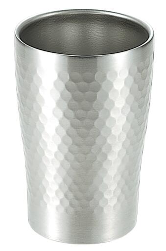 タンブラー ステンレス 二重構造 断熱 颯 280ml 結露しにくい オールシーズン使える 槌目模様(3)