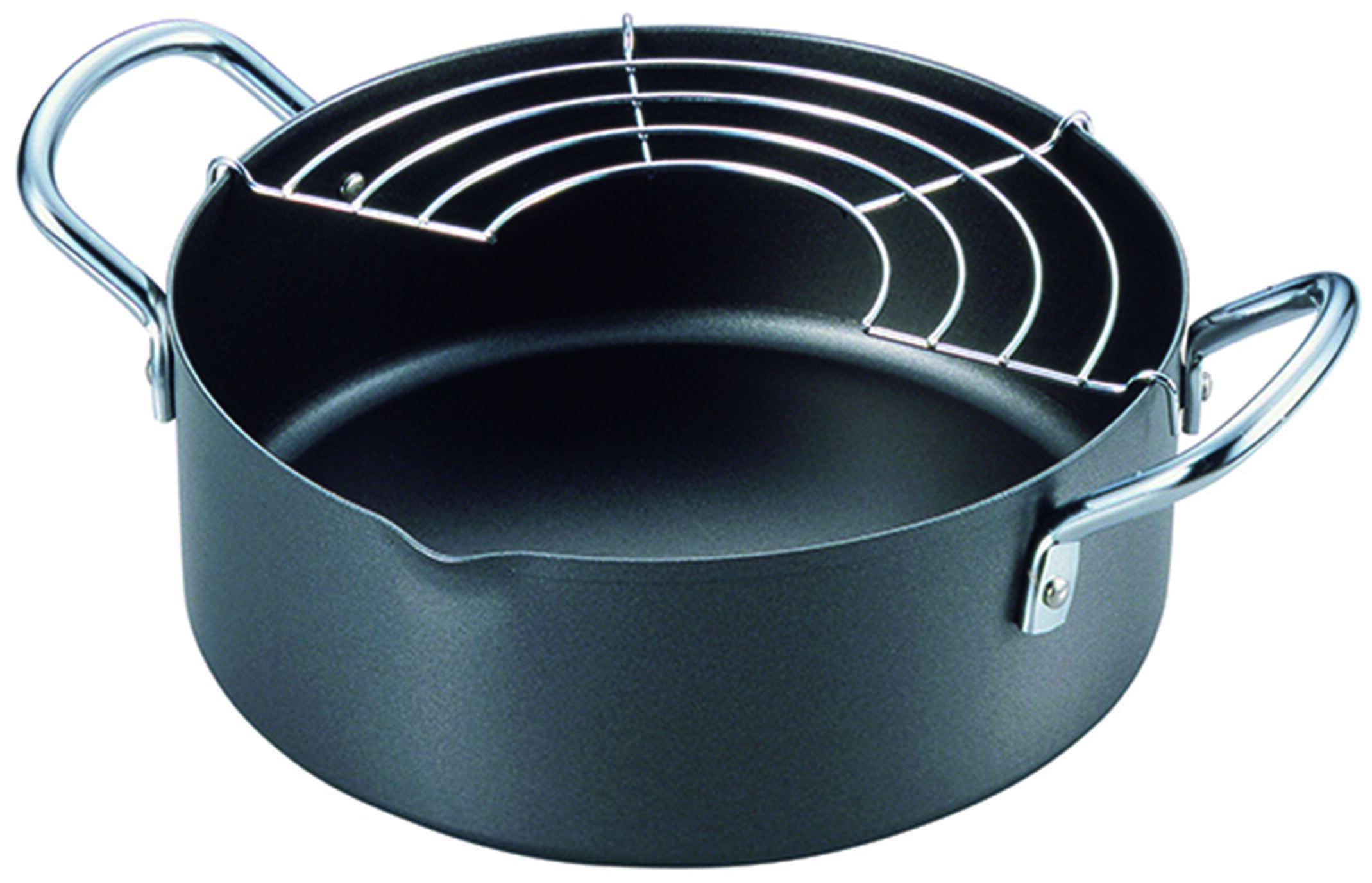 鍋 天ぷら鍋 カラッと亭 20cm 網付き 鉄 揚げ物