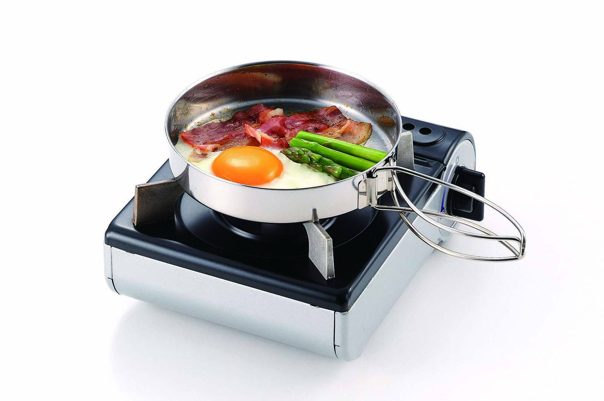 アウトドア BBQ バーベキュー 調理道具 4点セット 4pcs (鍋・フライパン・皿) キャンプ 調理 用品 食器 ステンレス 非常時 防災用品 3