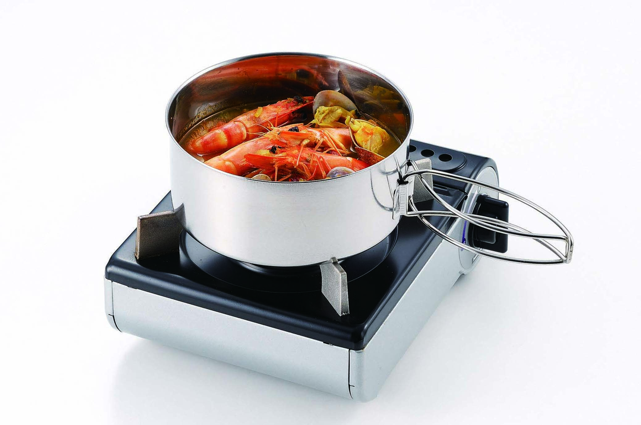アウトドア BBQ バーベキュー 調理道具 4点セット 4pcs (鍋・フライパン・皿) キャンプ 調理 用品 食器 ステンレス 非常時 防災用品 2