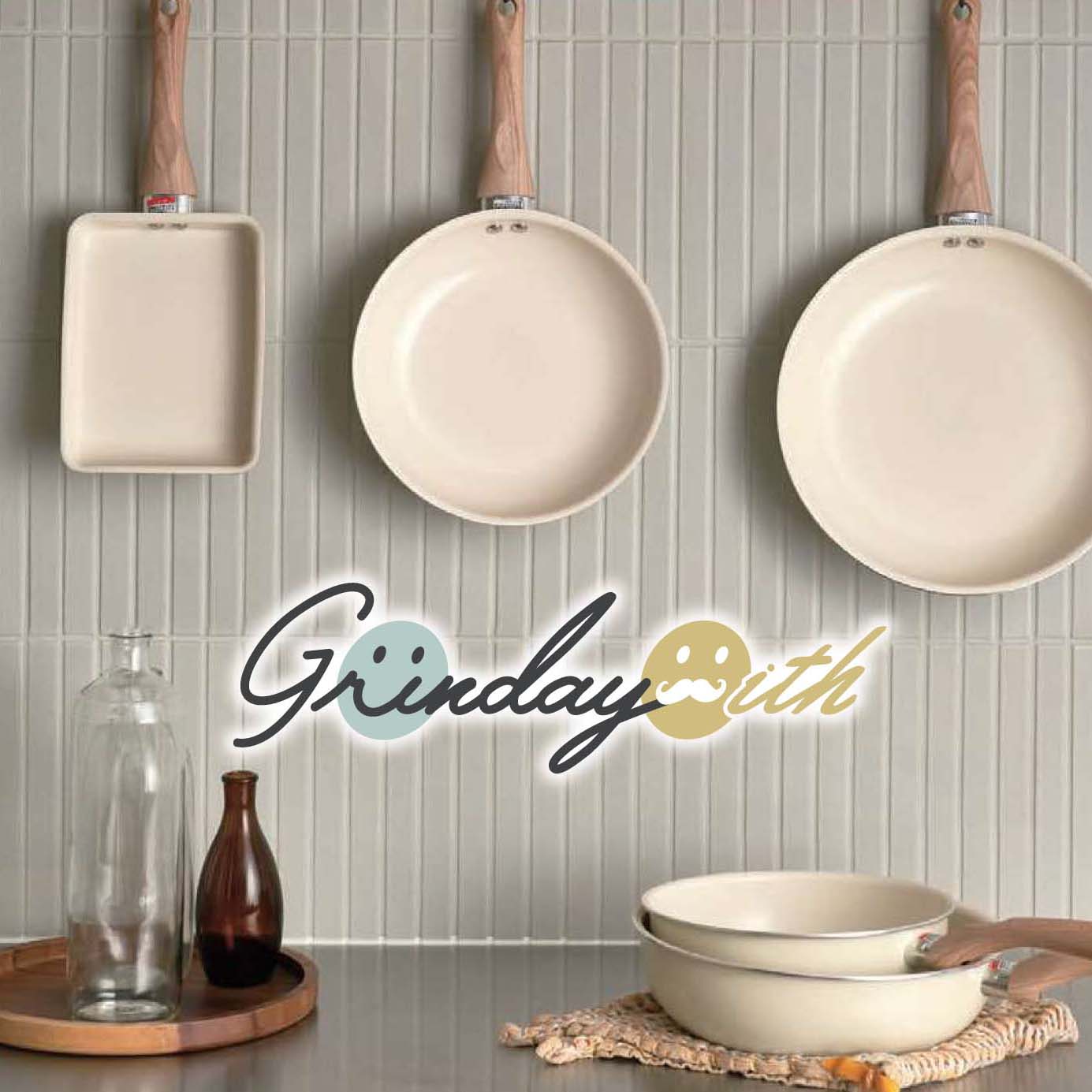 フライパン 玉子焼き器 深型 20cm 22cm 24cm 26cm セラミックコーティング IH対応 グリンディ・ウィズ 調理器具 キッチン 新生活 おすすめ