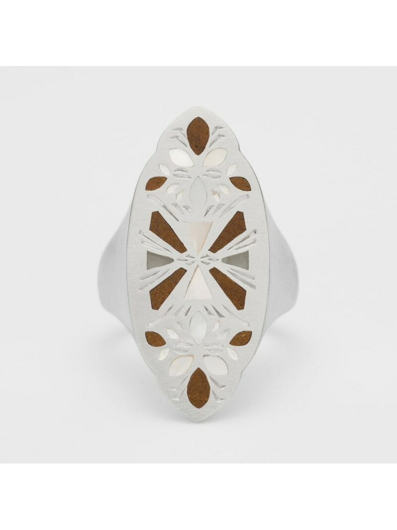 シルバーマルチストーンリング agete アガット アクセサリー・腕時計 リング・指輪 ベージュ【送料無料】[Rakuten Fashion]