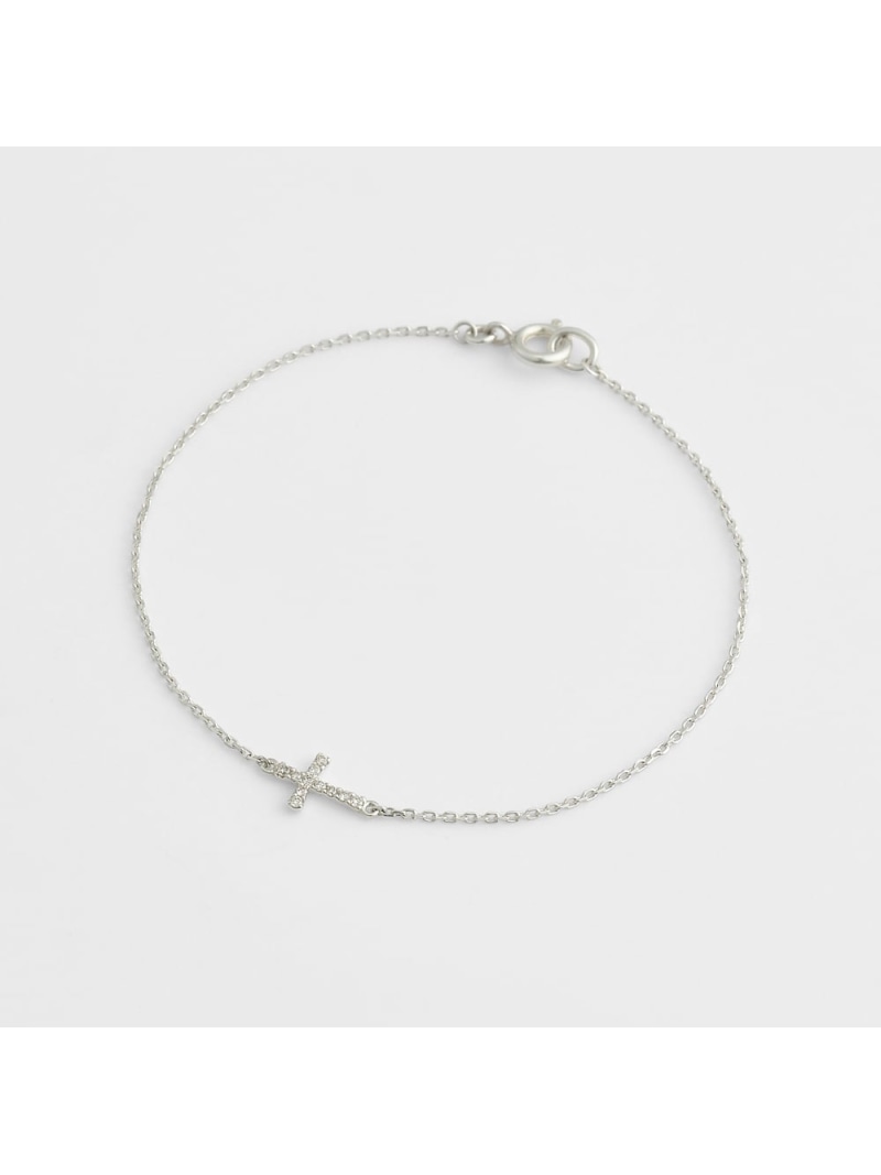 シルバーダイヤモンドブレスレット agete アガット アクセサリー・腕時計 ブレスレット・バングル ホワイト【送料無料】[Rakuten Fashion]