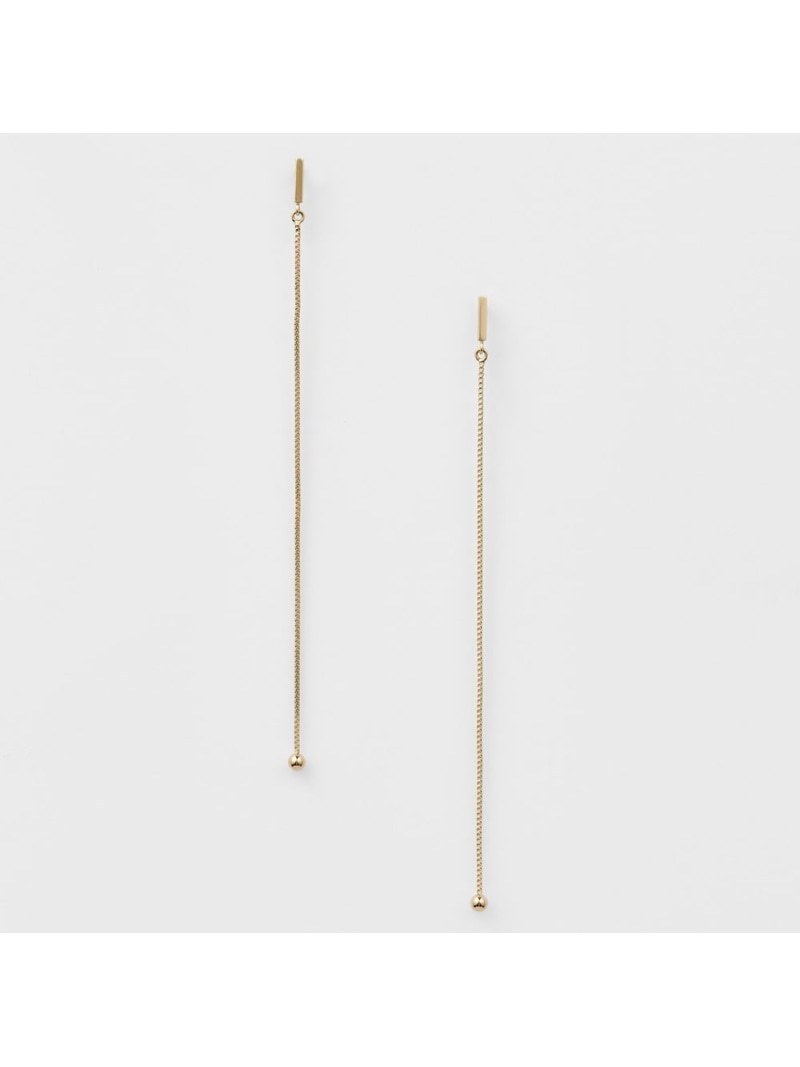 K10ロングピアス agete アガット アクセサリー・腕時計 ピアス イエロー【送料無料】[Rakuten Fashion]