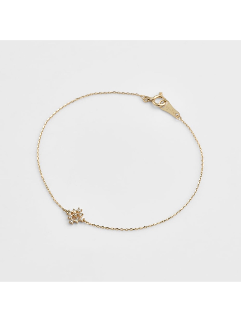 K10ダイヤモンドブレスレット(0.06ct ) agete アガット アクセサリー・腕時計 ブレスレット・バングル ホワイト【送料無料】[Rakuten Fashion]