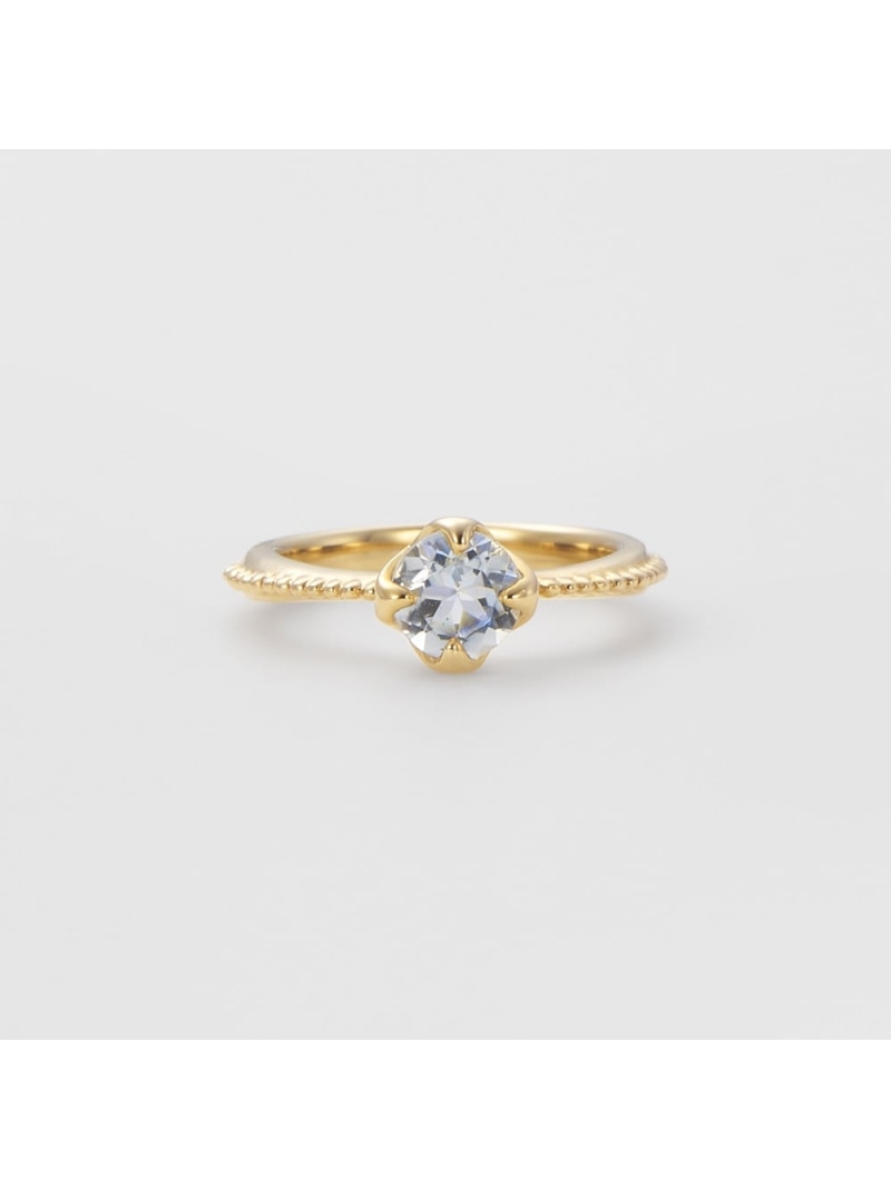 ＜3月誕生石＞K10アクアマリンベビーリング agete アガット アクセサリー・腕時計 リング・指輪 ブルー【送料無料】[Rakuten Fashion]