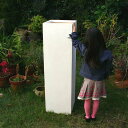 プランター おしゃれ 大型 角柱タワープランターXL<Φ 35cm × H 120cm 穴あり 白 四角 ファイバークレイ シグマ 縦長 背の高い 長方形 シン...