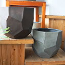 植木鉢 おしゃれ 軽い リッジ(3色)< 11号 15.5号 33cm 47cm FRP 底穴あり ホワイト グレー こげ茶 ブラウン ベージュ 繊維強化 プラスチック 軽量 プランター 中型 大型 多角形 石 岩 鉢 ガーデニング 屋外 室内 鉢植え 園芸 観葉植物 サボテン 多肉植物 塊根植物 花 >