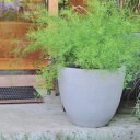 植木鉢 おしゃれ 大型 スタウトアッシュラウンドL< 50cm 16号 ファイバー セメント グレー 穴あり コンクリート 軽い 浅鉢 プランター かわいい 軽...